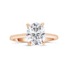 Elongated Cushion Moissanite Solitaire Engagement Ring - Diamond Daughters