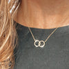 Intertwined Circles Necklace 14K Yellow Gold - Diamond Daughters