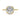 Jasmine | Cushion Cut Halo Diamond Band 14K Yellow Gold Engagement Ring - Diamond Daughters, Front View