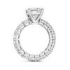 Jena | Round Cut Eternity Cushion 14K White Gold Engagement Ring - Diamond Daughters, Top View