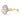 Jordyn | Oval Halo Moissanite Two Pear Accent Stone 14K Yellow Gold Engagement Ring - Diamond Daughters, Side View