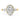 Jordyn | Oval Halo Moissanite Two Pear Accent Stone 14K Yellow Gold Engagement Ring - Diamond Daughters, Front View