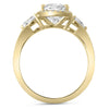 Jordyn | Oval Halo Pear Accent Stone 14K Yellow Gold Engagement Ring - Diamond Daughters, Top View