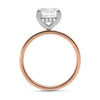 Karla | Emerald Hidden Halo 14K Rose Gold Engagement Ring - Diamond Daughters, Top View