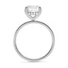 Karla | Emerald Hidden Halo 14K White Gold Engagement Ring - Diamond Daughters, Top View