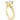 Kate | Oval Moissanite Engagement  Accent Stone 14K Yellow Gold Ring - Diamond Daughters, Top Side View