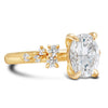 Kate | Oval 10 Round Accent Stone 14K Yellow Gold Engagement Ring - Diamond Daughters, Side View