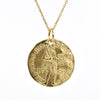 Large Gold Warrior Coin Necklace - Diamond Daughters
