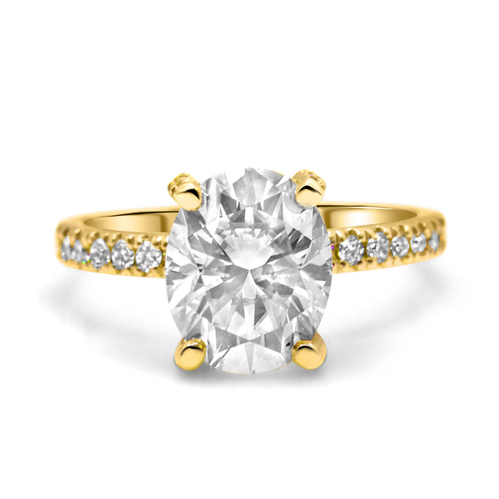 Larissa | Oval Moissanite Engagement Ring - Diamond Daughters