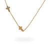 Little Cross Diamond Necklace In 14K Solid Gold - Diamond Daughters