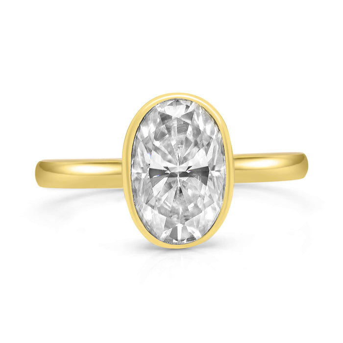 Melissa Oval | Moissanite Solitaire Engagement Ring - Diamond Daughters