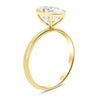 Melissa | Oval Cut Bezel 14K Yellow Gold Engagement Ring - Diamond Daughters, Top Side View