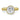 Melissa | Round Cut Bezel 14K Yellow Gold Engagement Ring - Diamond Daughters, Front View