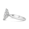 Michelle | Marquise Hidden Halo 14K White Gold Engagement Ring - Diamond Daughters, Side View