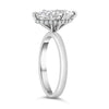 Michelle | Marquise Hidden Halo 14K White Gold Engagement Ring - Diamond Daughters, Top Side View