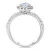 Micki | Pear Halo Moissanite Engagement Ring - Diamond Daughters