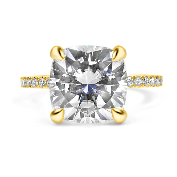 Neva | Cushion Moissanite Engagement Ring - Diamond Daughters