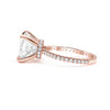 Neva | Cushion Hidden Accent Stone 14K Rose Gold Engagement Ring - Diamond Daughters, Side View