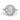 Nicoleta | Round Halo 14K White Gold Engagement Ring - Diamond Daughters, Front View