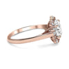 Nicoleta | Round Halo 14K Rose Gold Engagement Ring - Diamond Daughters, Side View