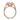 Nicoleta | Round Moissanite Halo 14K Rose Gold Engagement Ring - Diamond Daughters, Top VIew
