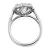 Nicoleta | Round Halo 14K White Gold Engagement Ring - Diamond Daughters, Top View