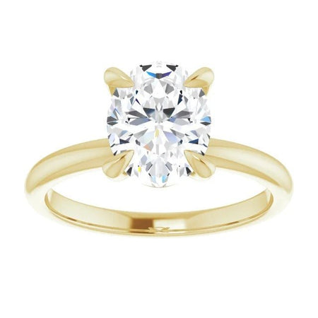 Oval Moissanite Solitaire Engagement Ring - Diamond Daughters