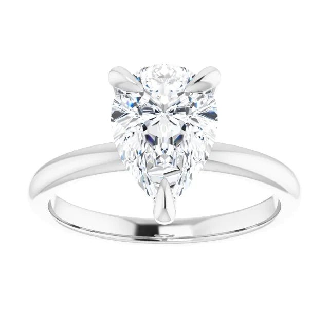 Pear Solitaire Engagement Ring Setting - Diamond Daughters