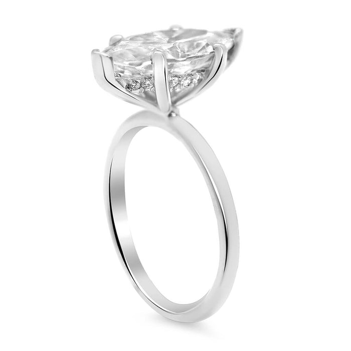 Rose | Marquise Moissanite Engagement Ring - Diamond Daughters