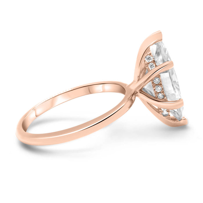 Rose | Marquise Moissanite Engagement Ring - Diamond Daughters