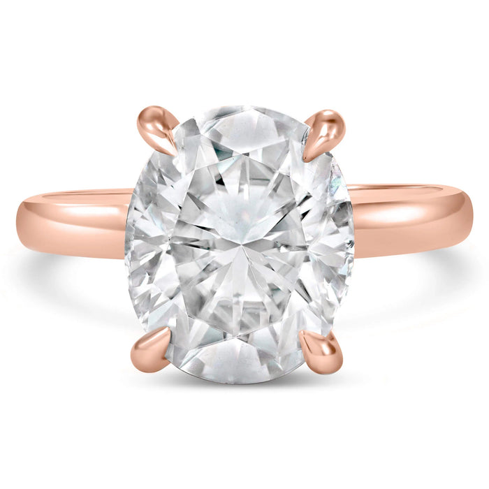 Rose Oval Engagement Ring Setting - Diamond Daughters