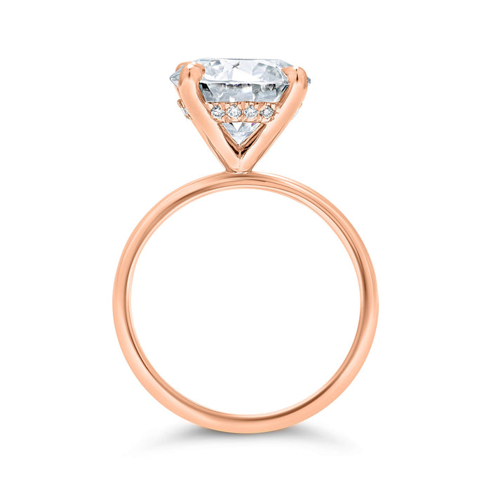Rose | Round Moissanite Engagement Ring - Diamond Daughters