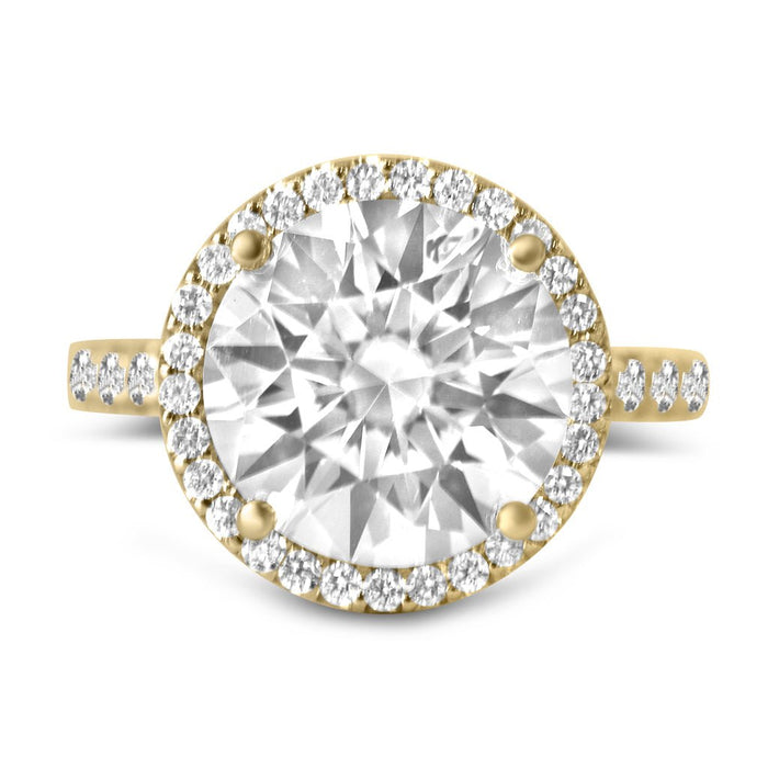 Round Halo Moissanite Engagement Ring - Diamond Daughters