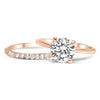 Round Moissanite Solitaire Engagement Ring Set - Diamond Daughters