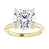 Round Moissanite Solitaire Engagement Ring Set - Diamond Daughters
