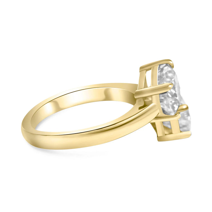 Tamara | Oval Toi-et-Moi 2 Stone 14K Yellow Gold Engagement Ring - Diamond Daughters, Side View