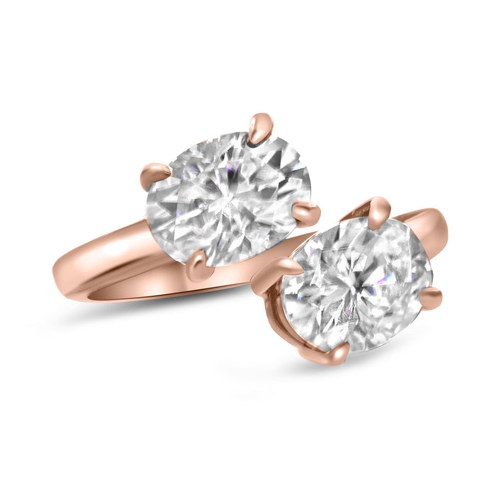 Tamara Toi Et Moi| Oval Moissanite Engagement Ring - Diamond Daughters