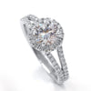 TASHA | Round Halo Split Shank Engagement Ring - Diamond Daughters