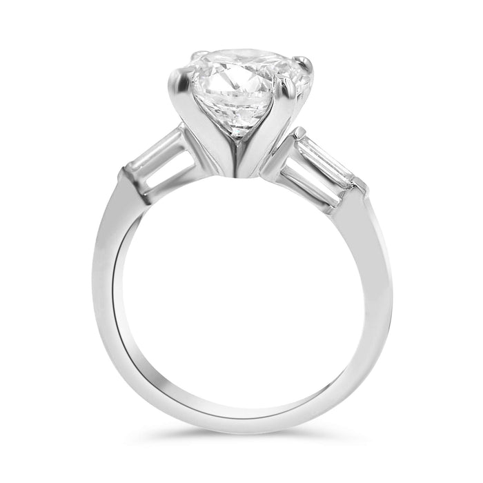TAYLOR | Round Double Baguette Engagement Ring - Diamond Daughters