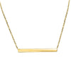 Thin Gold Bar Necklace In 14K Solid Gold - Diamond Daughters