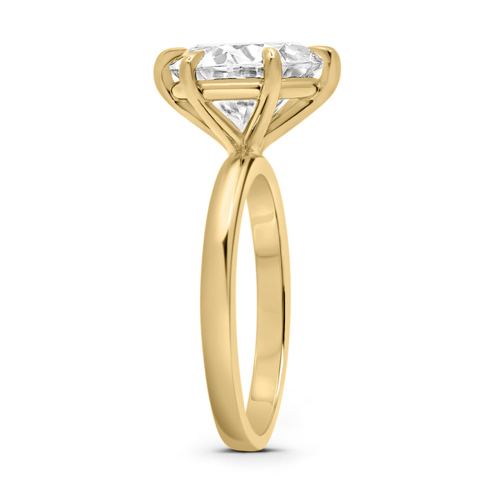 Round Moissanite Solitaire Engagement Ring