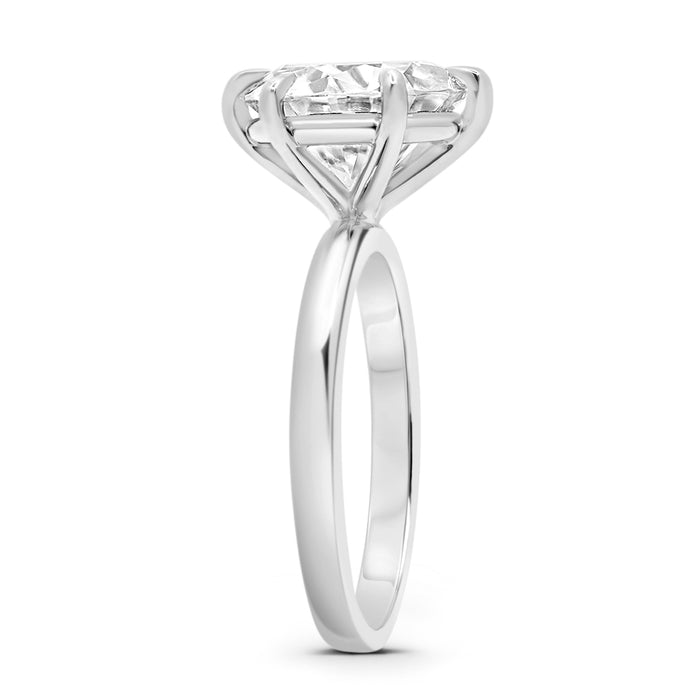 Round Moissanite Solitaire Engagement Ring