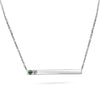 Tori Thin Gold Bar With Diamonds Hand Cut Necklace In 14K Solid Gold - Diamond Daughters