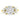 Trinity| Oval Moissanite Marquise Diamond 14K Yellow Gold Engagement Ring - Diamond Daughters, Front View