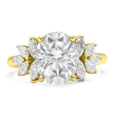 Trinity| Oval Moissanite Engagement Ring - Diamond Daughters