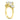 Trinity| Oval Moissanite Marquise Diamond 14K Yellow Gold Engagement Ring - Diamond Daughters,Top Side View