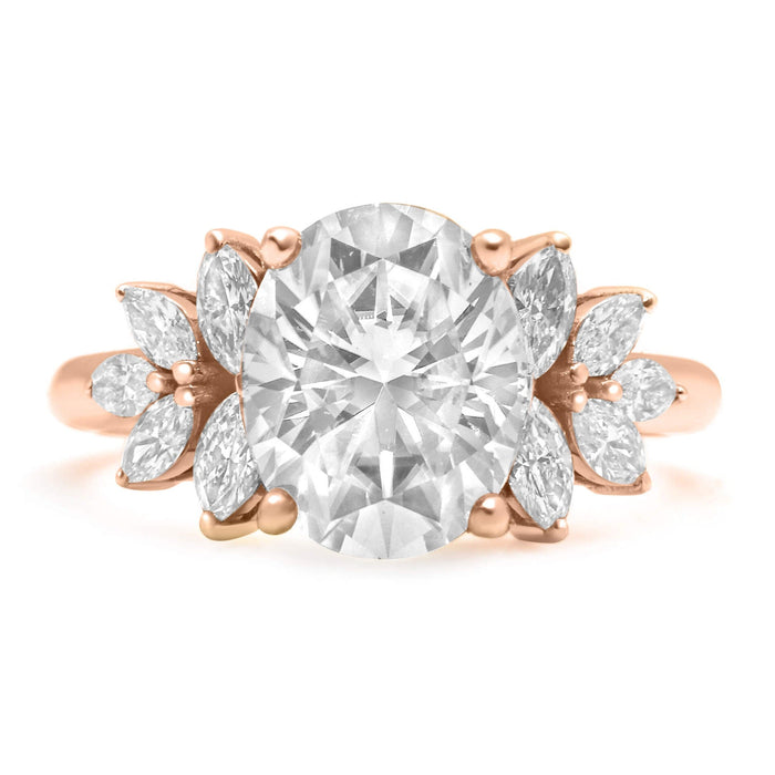 Trinity| Oval Moissanite Engagement Ring - Diamond Daughters