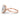 Violet | Oval Moissanite Compass Prong Hidden Halo 14k Rose Gold Engagement Ring - Diamond Daughters, Side View