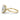 Violet | Oval Moissanite Compass Prong Hidden Halo 14k Yellow Gold Engagement Ring - Diamond Daughters, Side View